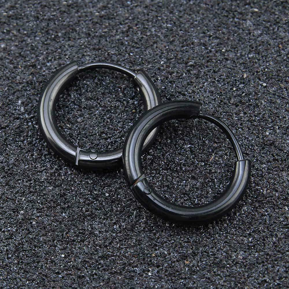 Men'S Stainless Steel Small Hoop Earrings Ear Cartilage Lip Piercing Nose Hoop